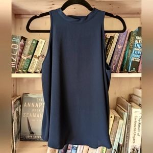 Sleeveless Back Wrap Crepe Blouse